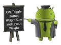 How to Develop an Android Application Tutorial - 23 XML Toggle Button Weight Sum and Layout Weight