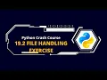 19 2 File Handling Exercise Python Programming Crash Course NextStep InfoTech