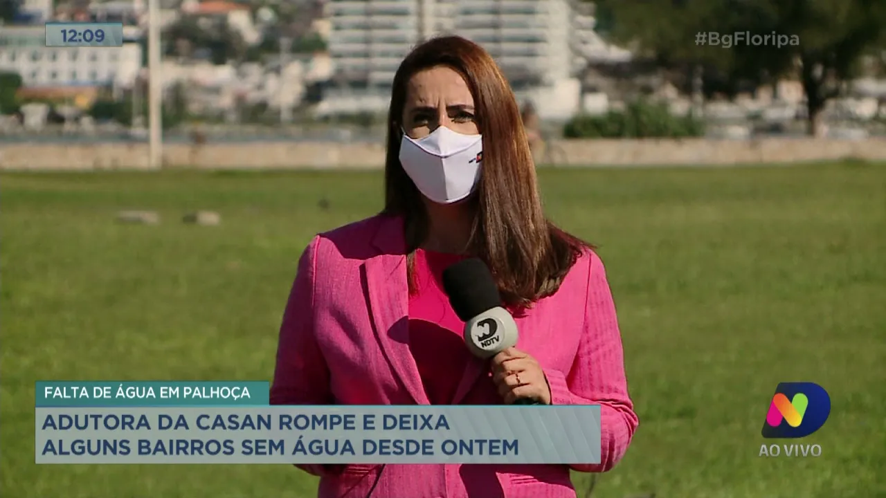 Adutora da Casan rompe e deixa alguns bairros sem água desde quinta