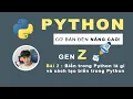 Bai 2 Bien trong Python la gi va cach tao bien trong Python Hoc lap trinh cho nguoi moi bat dau