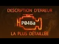 P048a Description d erreur la plus detaillee