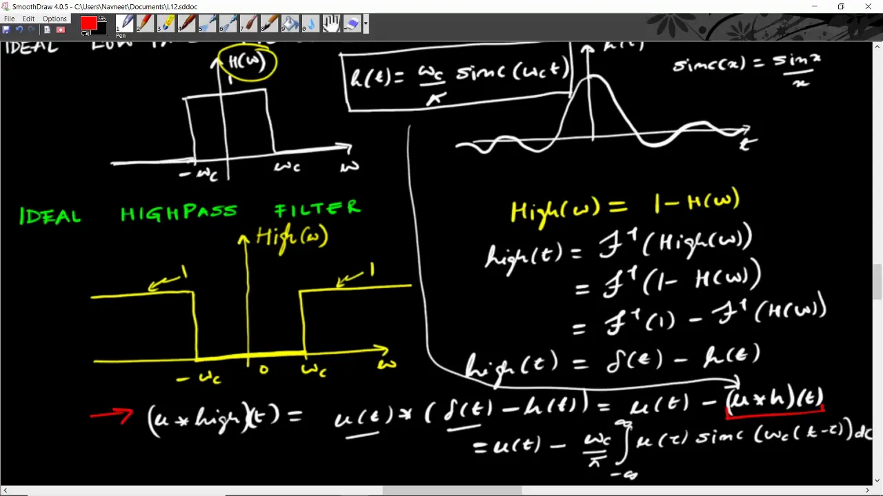 Lecture 12: Filtering and Convolution. Highpass, bandpass, and notch filters