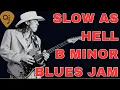 Download Lagu Slow As Hell B Minor Blues Backing Track | SRV Style Guitar Jam (43.33 BPM)