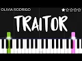 Lagu Olivia Rodrigo - traitor | EASY Piano Tutorial