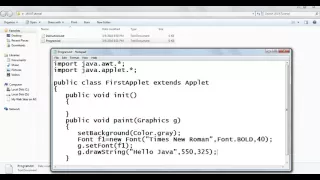 How to Create an Applet Program and Run the Applet Program