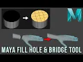 Maya Fill Hole Bridge Tool Maya Tutorials 2022