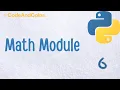 Math Module - Python 3 Tutorial