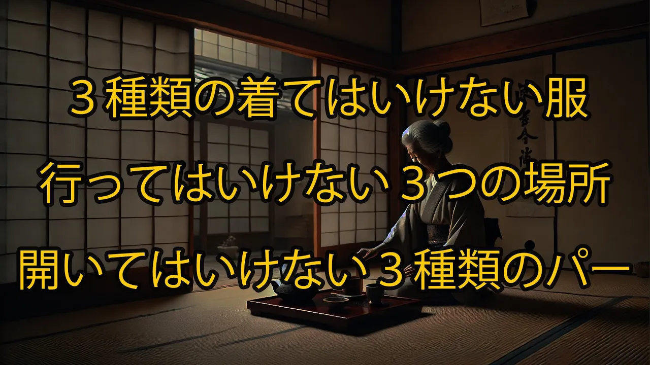 Outline Video 70歳を過ぎたら、着てはいけない服3種類、行ってはいけない場所3つ、そして開いてはいけないパーティー3種類