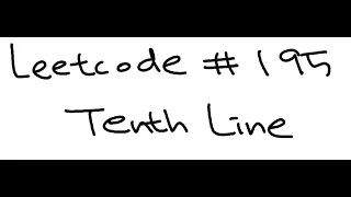 Leetcode 195 Tenth Line