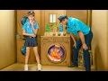 Download Lagu Nastya with friends cardboard prison challenge for kids
