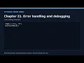 Error handling and debugging