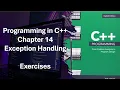 Programming in C Part 2 Chapter 14 Exception Handling Exercises 14-1 and 14-2