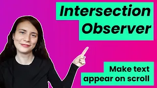 How to code a Javascript Intersection Observer that makes text appear on scroll