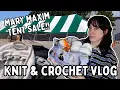 knit crochet vlog mary maxim tent sale yarn haul
