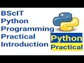 BScIT Python Programming Practical Introduction