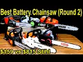 Best Battery Powered Chainsaw Brand ROUND 2 Stihl Husqvarna Echo Oregon DeWalt