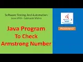 07 - Java program to Check Armstrong Number