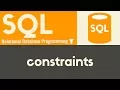 Constraints - SQL
