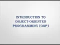 Introduction to Object Oriented Programming 1