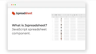 What is Jspreadsheet JavaScript spreadsheet component