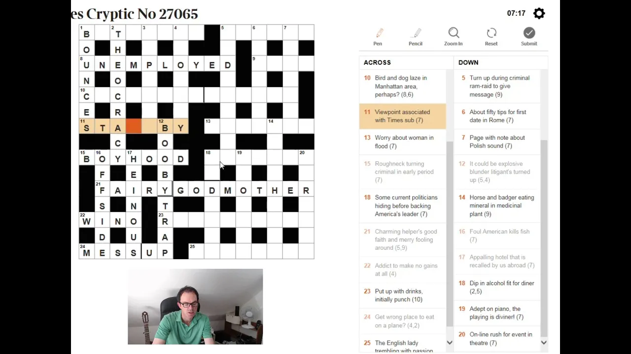 Learn to solve The Times crossword:  15 June 2018