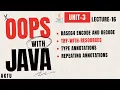 Lecture 16 Unit-3 Aktu OOPs With Java Base64 Encode Decode Annotation 4th sem BCS-403