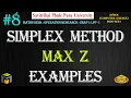 Simplex Method Max Z More Examples Operation Research SM SYBCS SPPU Hindi