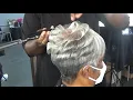 Short Grey Sassy Pixie Cut