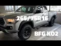BFG KO2 Tacoma tires no lift