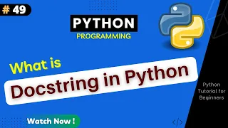 Docstring in Python How to use docstrings in Python Python Tutorial Part