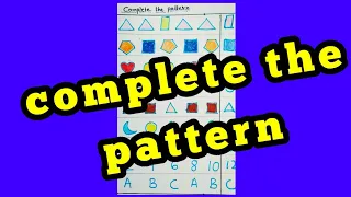 Pattern for class1 pattern for kids pattern for ukg pattern for class2
