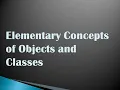 Elementary Concepts of Objects and Classes ICSE Syllabus
