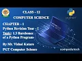 BAREBONES OF A PYTHON PROGRAM CLASS 12 COMPUTER SCIENCE CHAPTER 1 By Compedutech