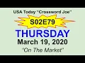 S02E79 USA Today Crossword On The Market March 19 2020