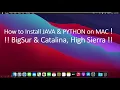 How to Install JAVA PYTHON on MAC BigSur Catalina High Sierra 2021