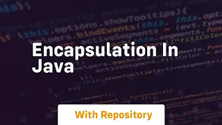 encapsulation in java
