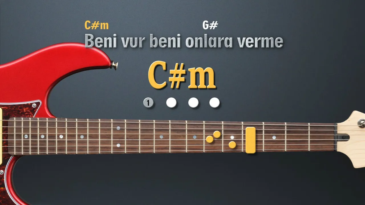 Beni Vur gitar akor cover. (Arpej-Ritim / C#m / Elektro Gitar Beni Vur gitar akor cover. (Arpej-Ritim / C#m / Elektro Gitar
