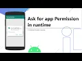How to ask for app permission in runtime in android Android studio tutorial