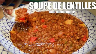 SOUPE DE LENTILLES RÉCONFORTANTE POUR L’HIVER | RECETTE RAPIDE, PAS CHÈRE ET FACILE