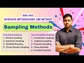 Sampling Methods Types of Sampling Probability and Non-Probability Sampling IGNOU MSO 002