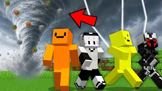 4 Idiotas VS Desastres Naturais no Minecraft!