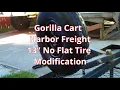 Fitting Harbor Freight 13 No-Flat Tires on a Gorilla Cart