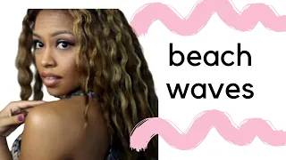 Beach Waves on Natural Hair: How to do a Twist out on Blown out hair