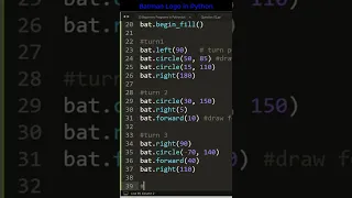 Draw Batman Logo in Python Turtle