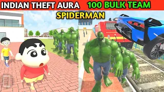 100 Bulk Team Vs Spider-Man Team | Funny Gameplay Indian Bikes Driving 3d 
