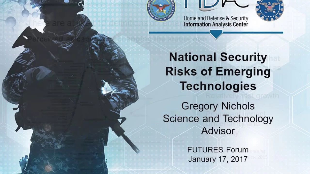 National Security Risks of Emerging Technologies Webinar