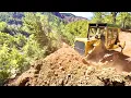 Building Road on the Mountain! Land Clearing Using Bulldozer CAT D7G