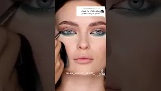 مكياج فستان اخضر 