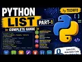 Python List Complete List Tutorial for Beginners Part 1 Python Programming Techifo