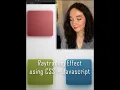 Raytracing effect with HTML CSS Javascript